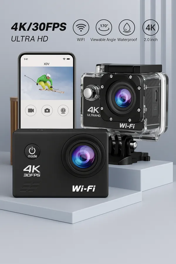 RENICS_4K_Ultra_HD_WiFi_Action_Camera_|_16MP_|_170°_Wide_Angle_Lens_|_Waterproof_Up_to_30M_|_Sports,_Travel_&_Vlogging_Camera
