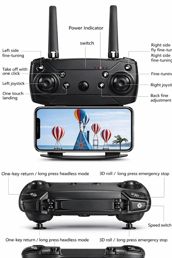 RENICS_E88_Foldable_4K_Camera_Drone_with_WiFi_FPV_|_Altitude_Hold_|_One_Key_Return_|_HD_Dual_Camera_|_Portable_RC_Quadcopter