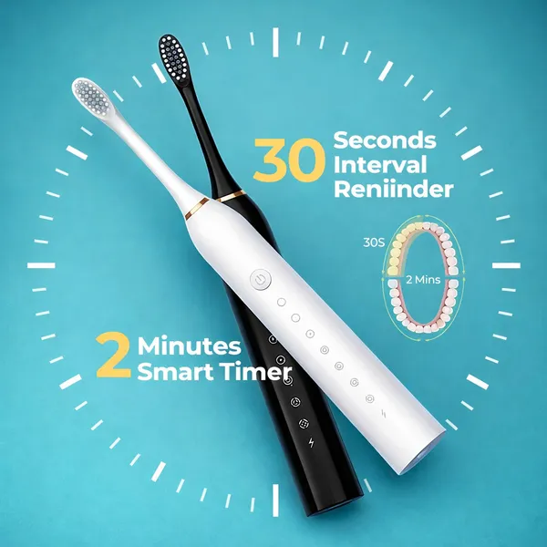 RENICS_X-3_Sonic_Electric_Toothbrush_with_4_Replacement_Heads_|_USB_Rechargeable,_6_Cleaning_Modes,_IPX7_Waterproof_&_Long_Battery_Life