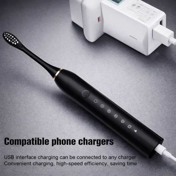 RENICS_X-3_Sonic_Electric_Toothbrush_with_4_Replacement_Heads_|_USB_Rechargeable,_6_Cleaning_Modes,_IPX7_Waterproof_&_Long_Battery_Life