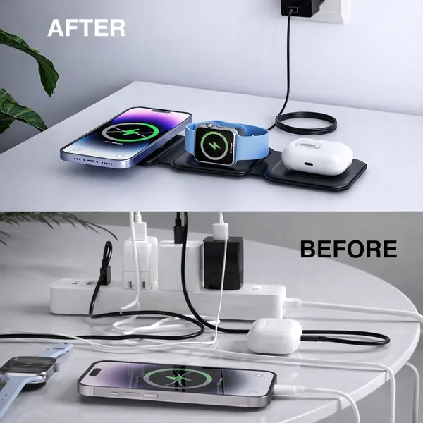 RENICS_3-in-1_Magnetic_Wireless_Charger_15W_Fast_Charging_Station_for_iPhone,_Apple_Watch_&_AirPods_–_Foldable_Wireless_Charging_Pad