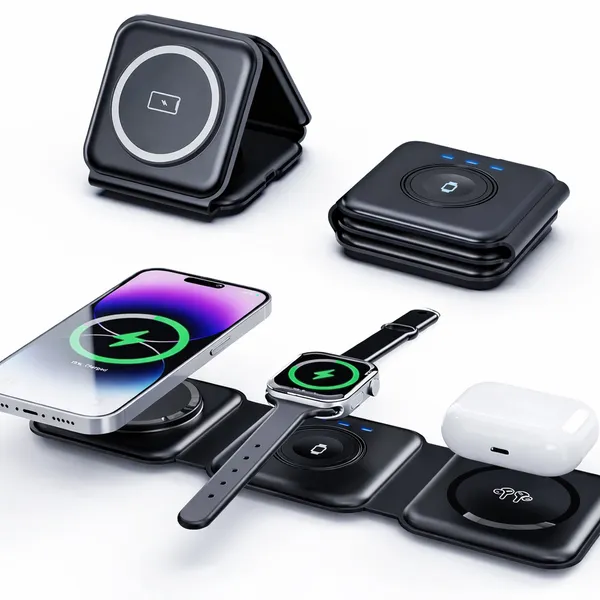 RENICS_3-in-1_Magnetic_Wireless_Charger_15W_Fast_Charging_Station_for_iPhone,_Apple_Watch_&_AirPods_–_Foldable_Wireless_Charging_Pad