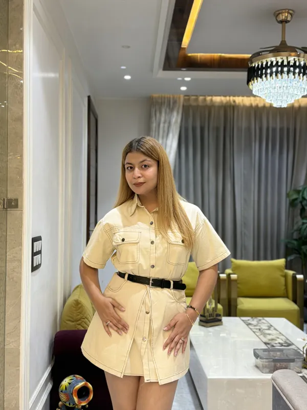 CELINA_-_Denim_Dress_With_Overlay_Flap_and_Belt