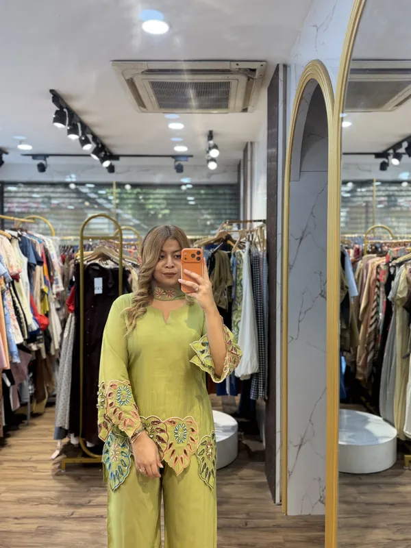 LEAF_-_Cutwork_with_Handwork_Suit_With_Choker_Dupatta