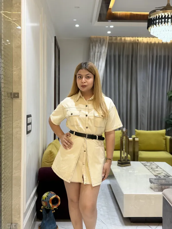 CELINA_-_Denim_Dress_With_Overlay_Flap_and_Belt