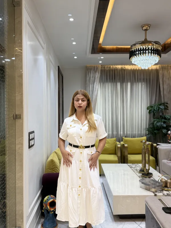 VIONNA_-_Banana_Crepe_Tiered_Dress