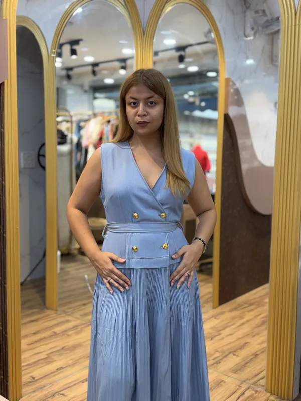 ALTHEA_-_Double_Breasted_V-Neck_Long_Dress