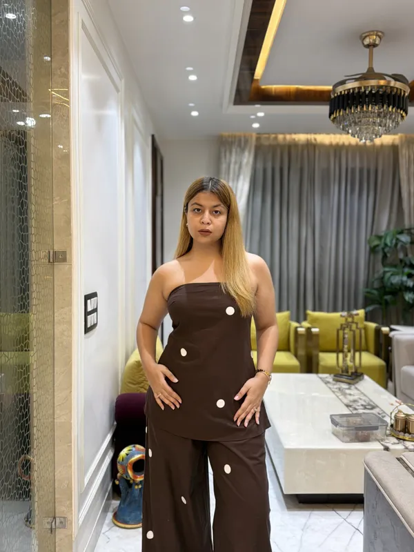 POLKA_-_Cotton_Linen_Tube_Top_With_Bottom_Coord_Set