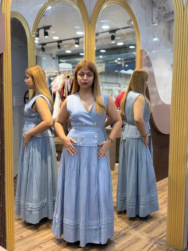 ALTHEA_-_Double_Breasted_V-Neck_Long_Dress