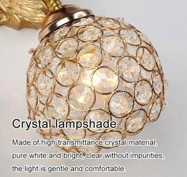 Gold_Crystal_Ball_Wall_Light_With_Leaf_Mount