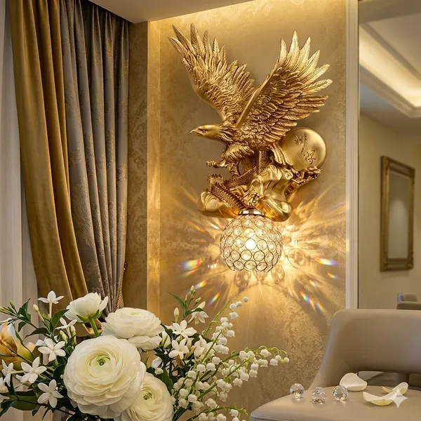 Gold_Eagle_Resin_Crystal_Wall_Lamp