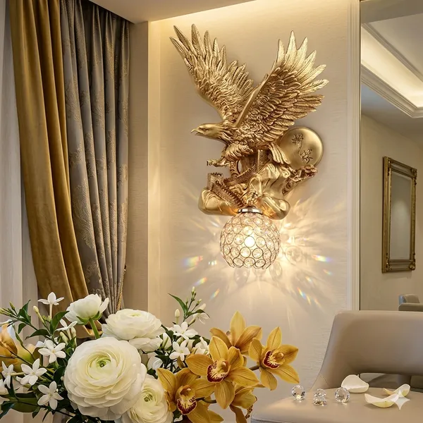 Gold_Eagle_Resin_Crystal_Wall_Lamp