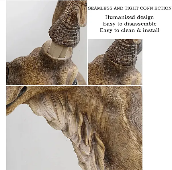 Brown_Resin_Antique_Deer_Head_Wall_Mount_Sculpture