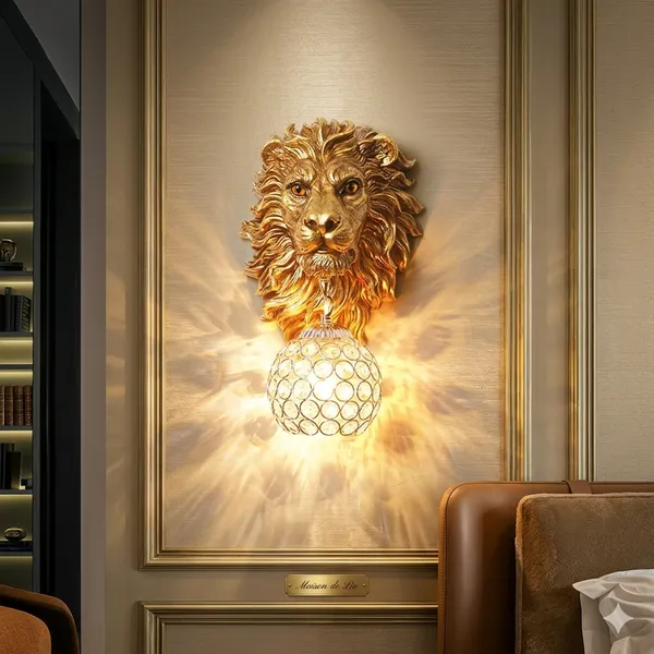 Gold_Lion_Head_Resin_Crystal_Ball_Wall_Lamp
