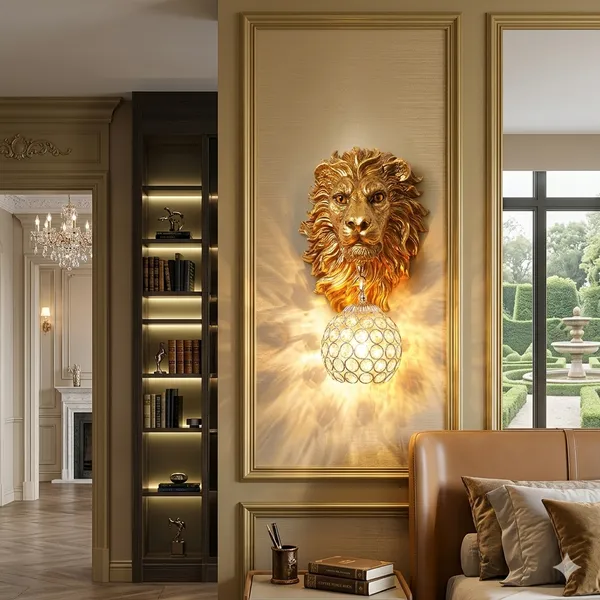 Gold_Lion_Head_Resin_Crystal_Ball_Wall_Lamp