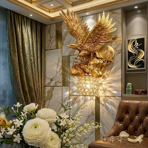 Gold_Eagle_Resin_Crystal_Wall_Lamp