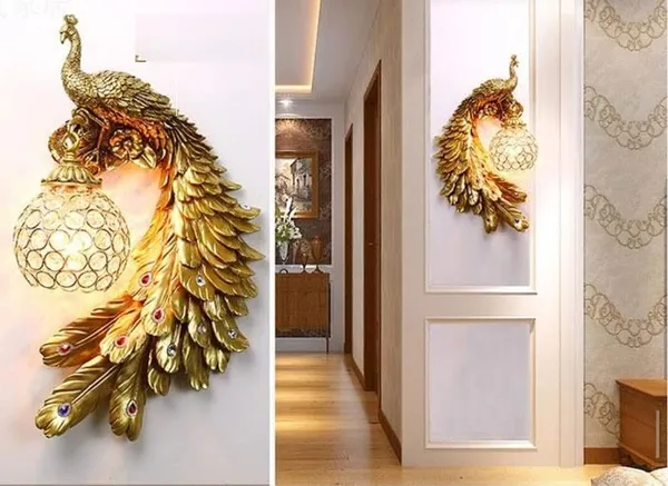 Gold_Peacock_Resin_Crystal_Ball_Wall_Lamp