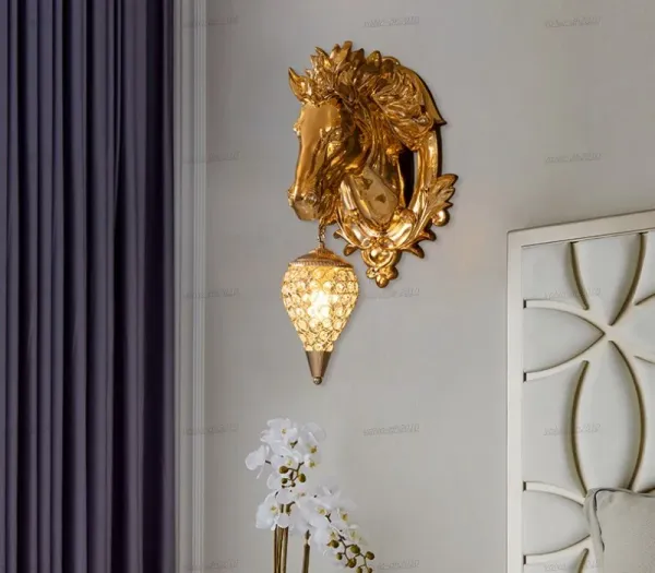 Gold_Horse_Head_Crystal_Wall_Sconce_Lamp