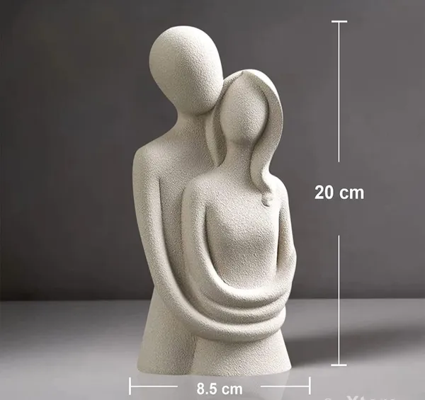 Beige_Polyresin_Abstract_Couple_Embrace_Sculpture