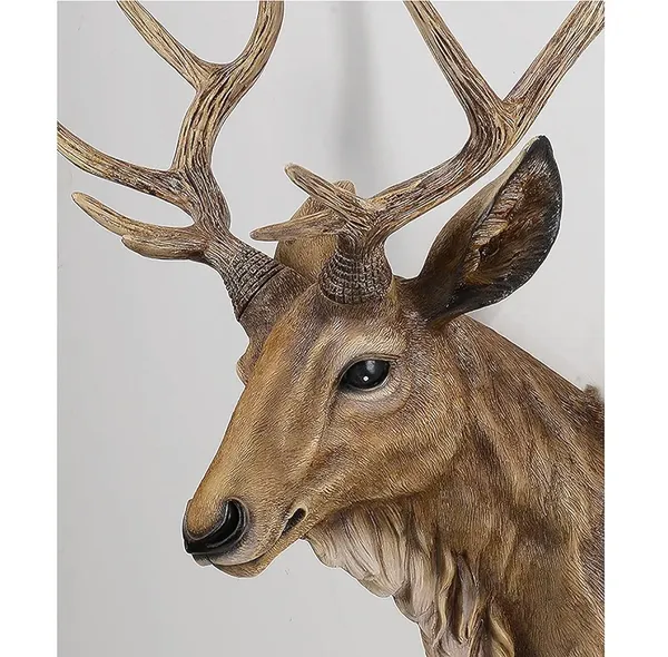 Brown_Resin_Antique_Deer_Head_Wall_Mount_Sculpture