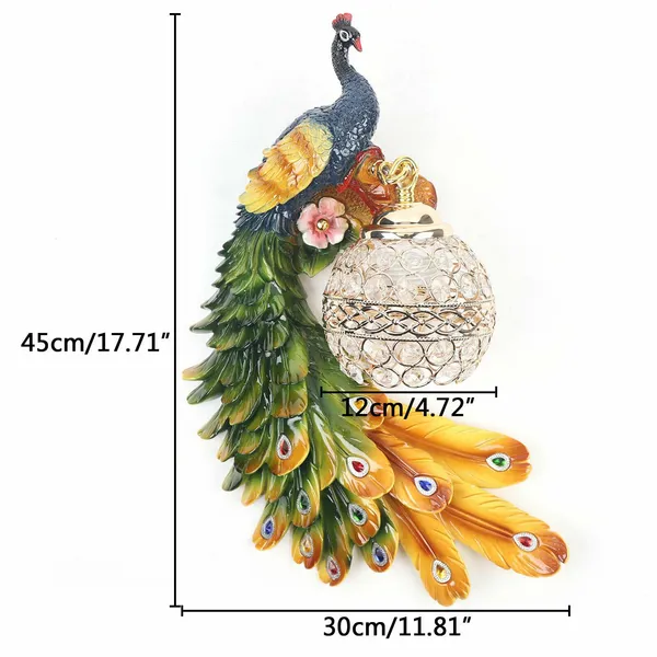 Gold_Peacock_Design_Resin_Crystal_Wall_Lamp
