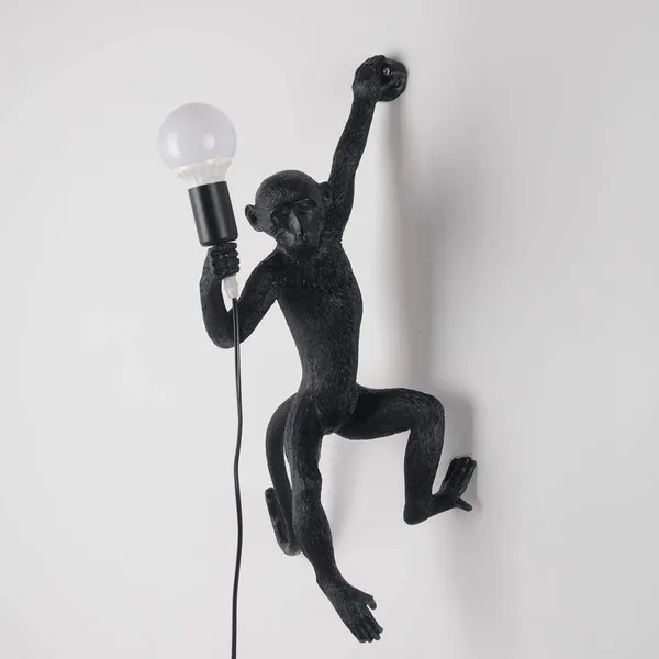 Black_Resin_Climbing_Monkey_Wall_Lamp