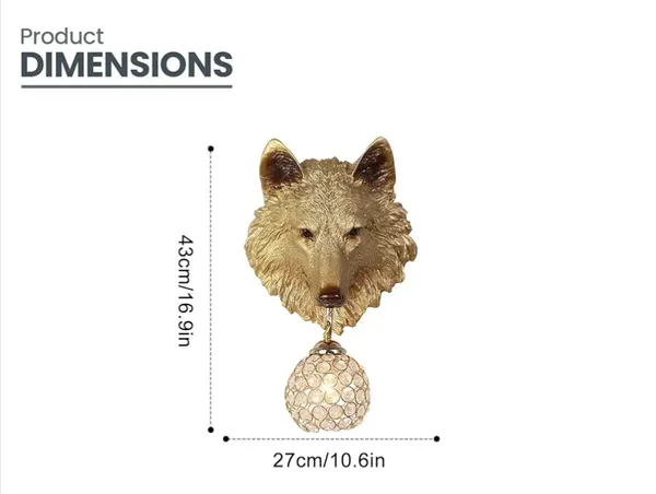 Gold_Wolf_Head_Crystal_Ball_Wall_Lamp