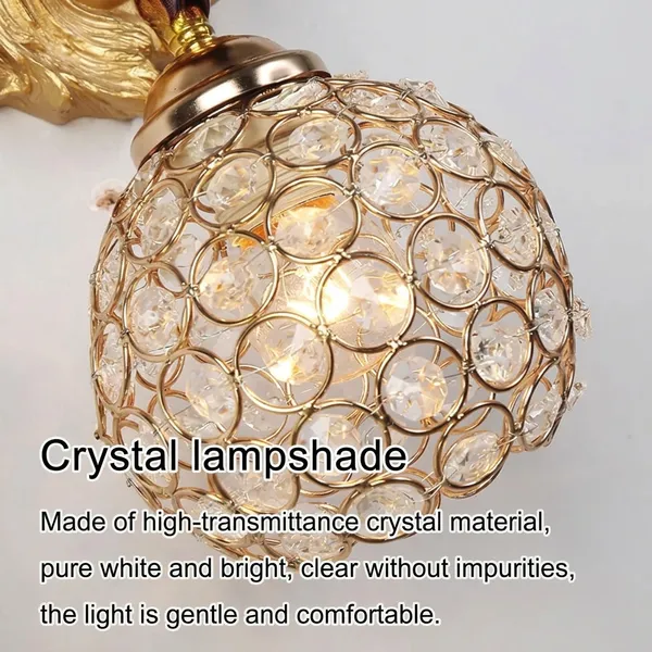 Gold_Crystal_Ball_Wall_Light_With_Leaf_Mount