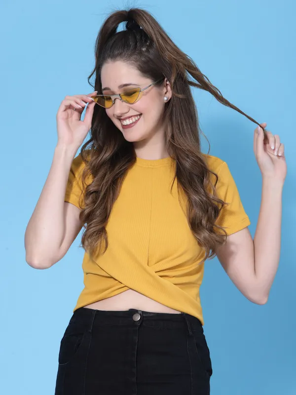 Mustard_Yellow_Womens_Polyester_Crop_Top