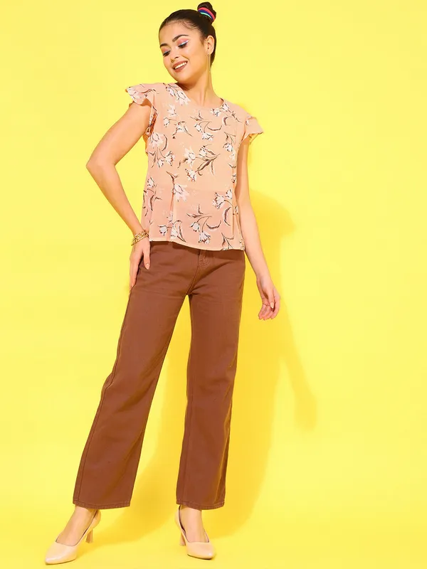 Light_Brown_Womens_Relaxed_Fit_Top