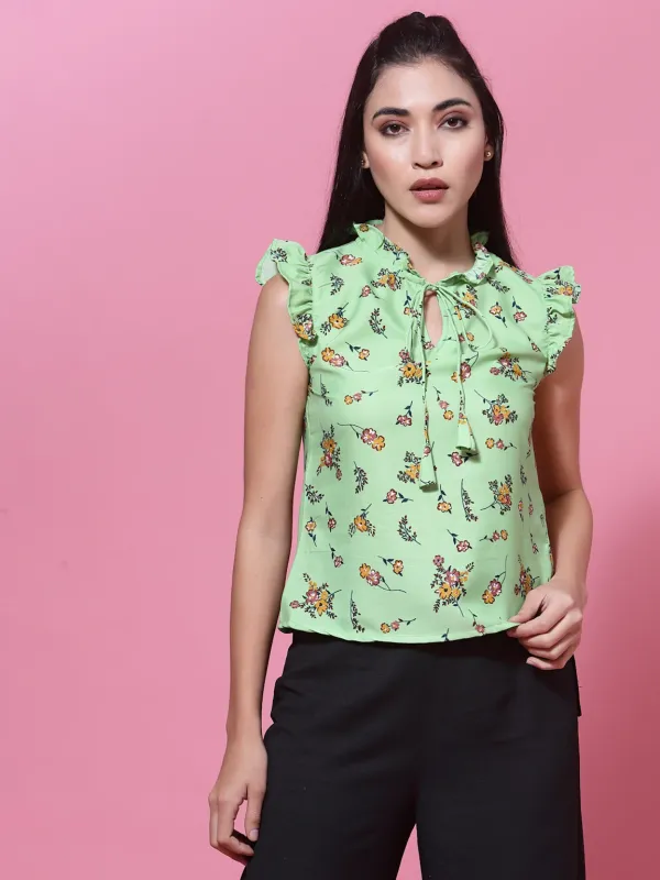 Green_Crepe_Top_For_Women