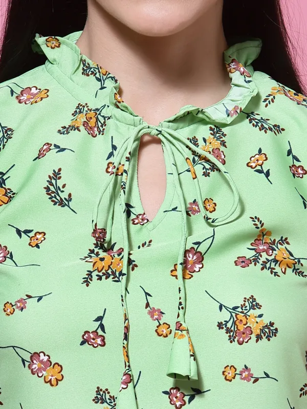 Green_Crepe_Top_For_Women