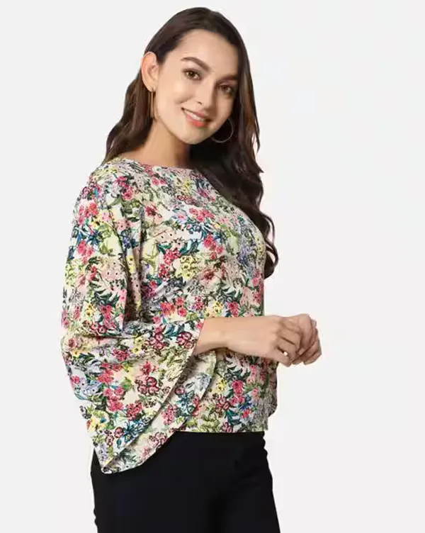 Multicolor_Womens_Crepe_Blouson_Top