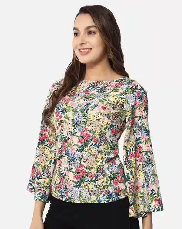 Multicolor_Womens_Crepe_Blouson_Top