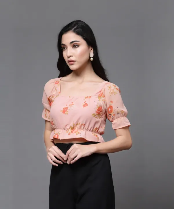 Orange_Womens_Polyester_Square_Neck_Top