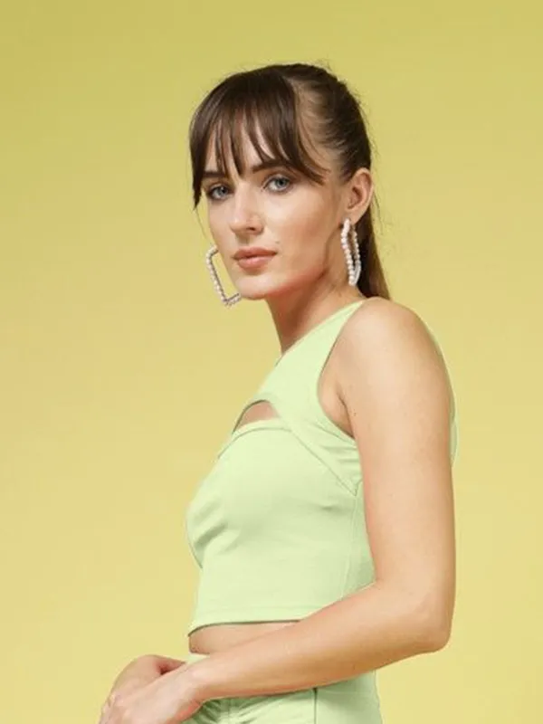 Green_Ribbed_Round_Neck_Cut_Out_Sleeveless_Crop_Tank_Top