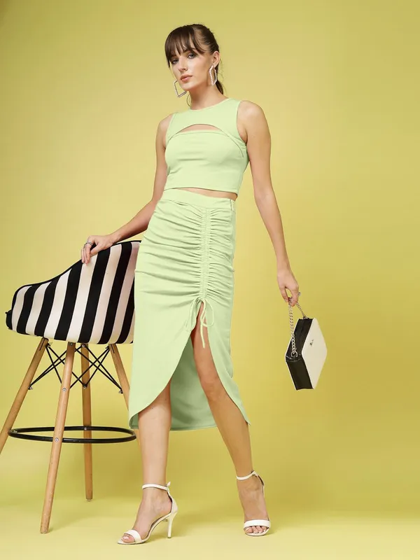 Green_Ribbed_Round_Neck_Cut_Out_Sleeveless_Crop_Tank_Top