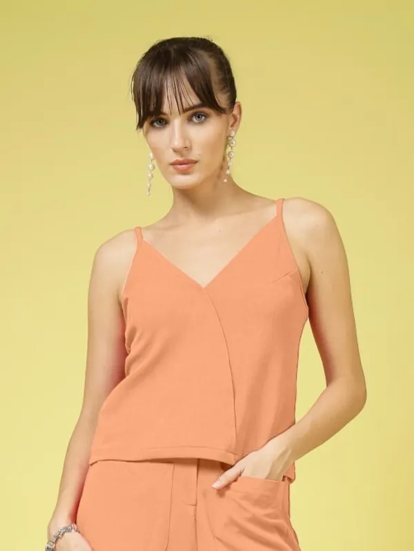 Apricot_Orange_Womens_Button_Front_Tank_Top