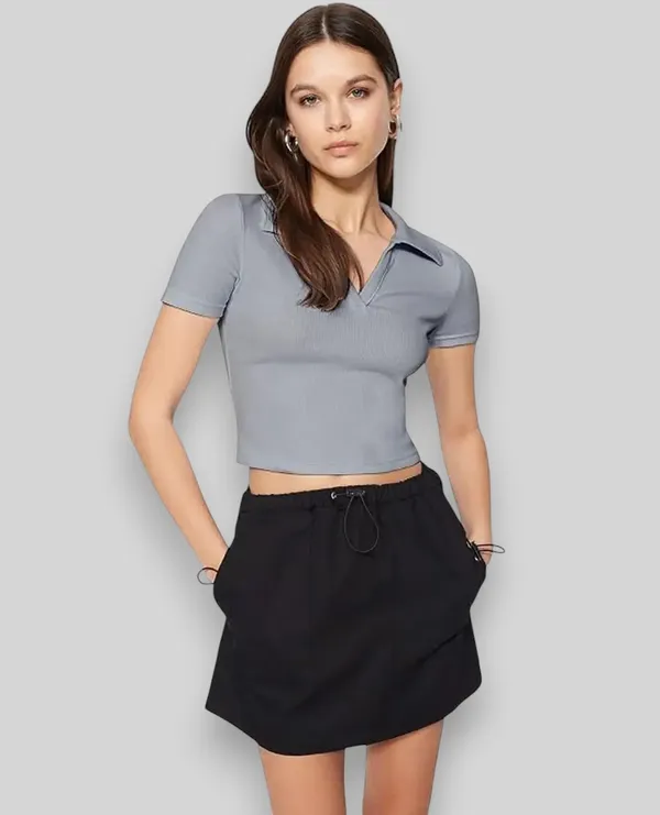Grey_Womens_Ribbed_Collared_V_Neck_Crop_Top