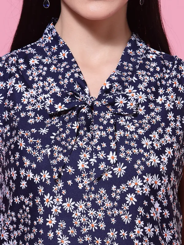 Dark_Blue_Polyester_Sleeveless_Top_For_Women