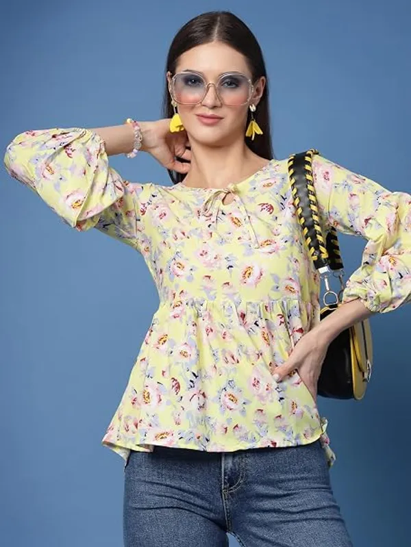 Butter_Yellow_Crepe_Top_For_Women