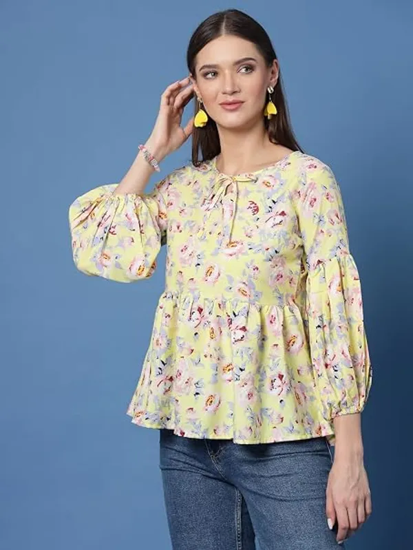 Butter_Yellow_Crepe_Top_For_Women