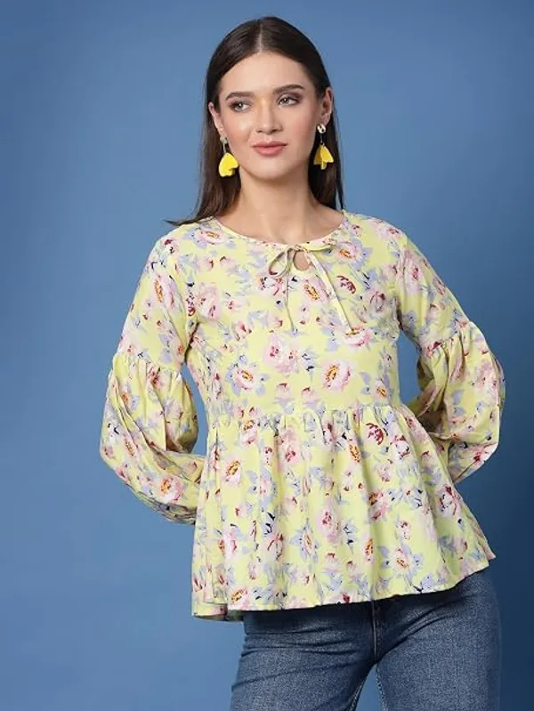Butter_Yellow_Crepe_Top_For_Women