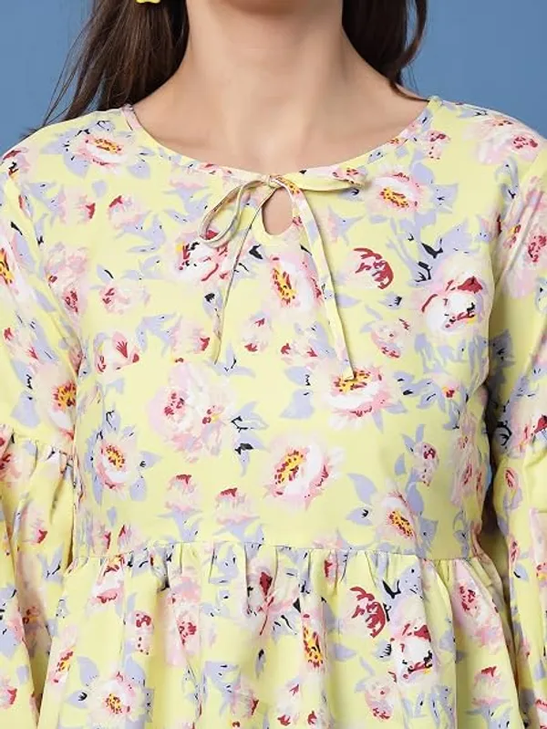 Butter_Yellow_Crepe_Top_For_Women