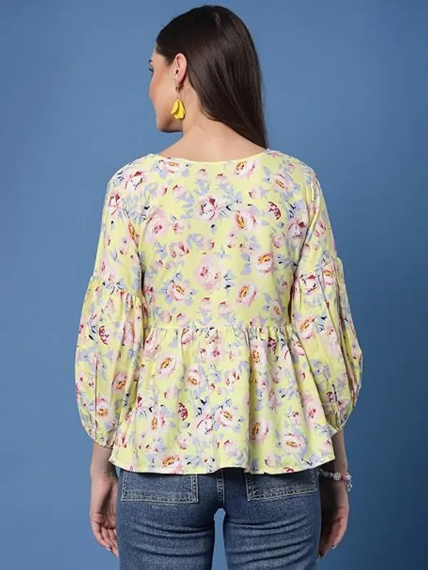 Butter_Yellow_Crepe_Top_For_Women