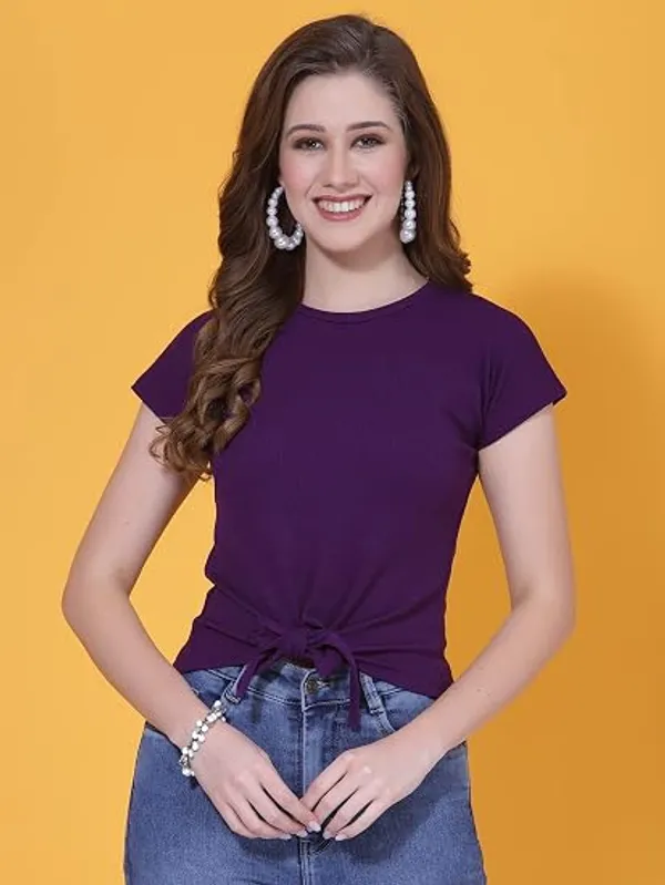 Purple_Polyester_Top_For_Women