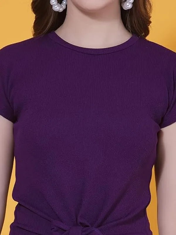 Purple_Polyester_Top_For_Women