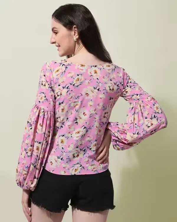 Pink_Womens_Crepe_Blouson_Top