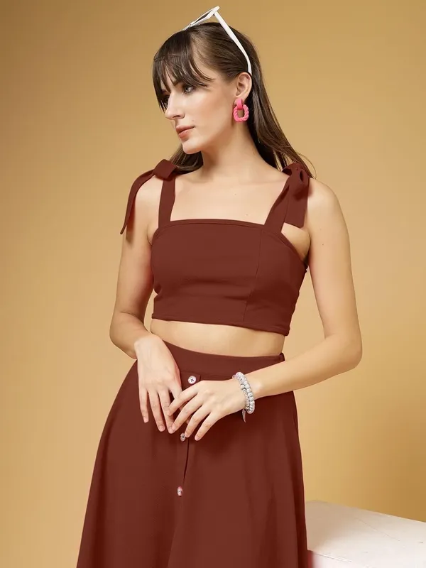 Brown_Womens_Tie_Shoulder_Crop_Cami_Top