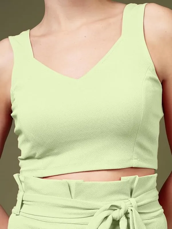 Green_Womens_Cotton_Knit_Crop_Top